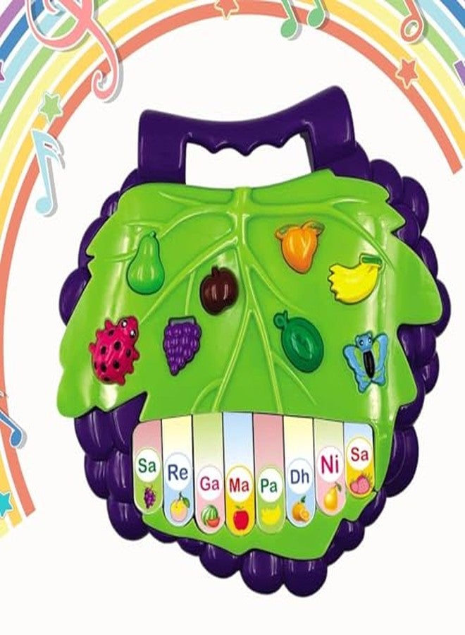 MAPA PLAY Baby Musical Grape Piano Keyboard Learning Toys with 8 Keys & Animals Sounds Multi-Function Portable Electronic Piano Musical Toys for Babies Child - Image 3